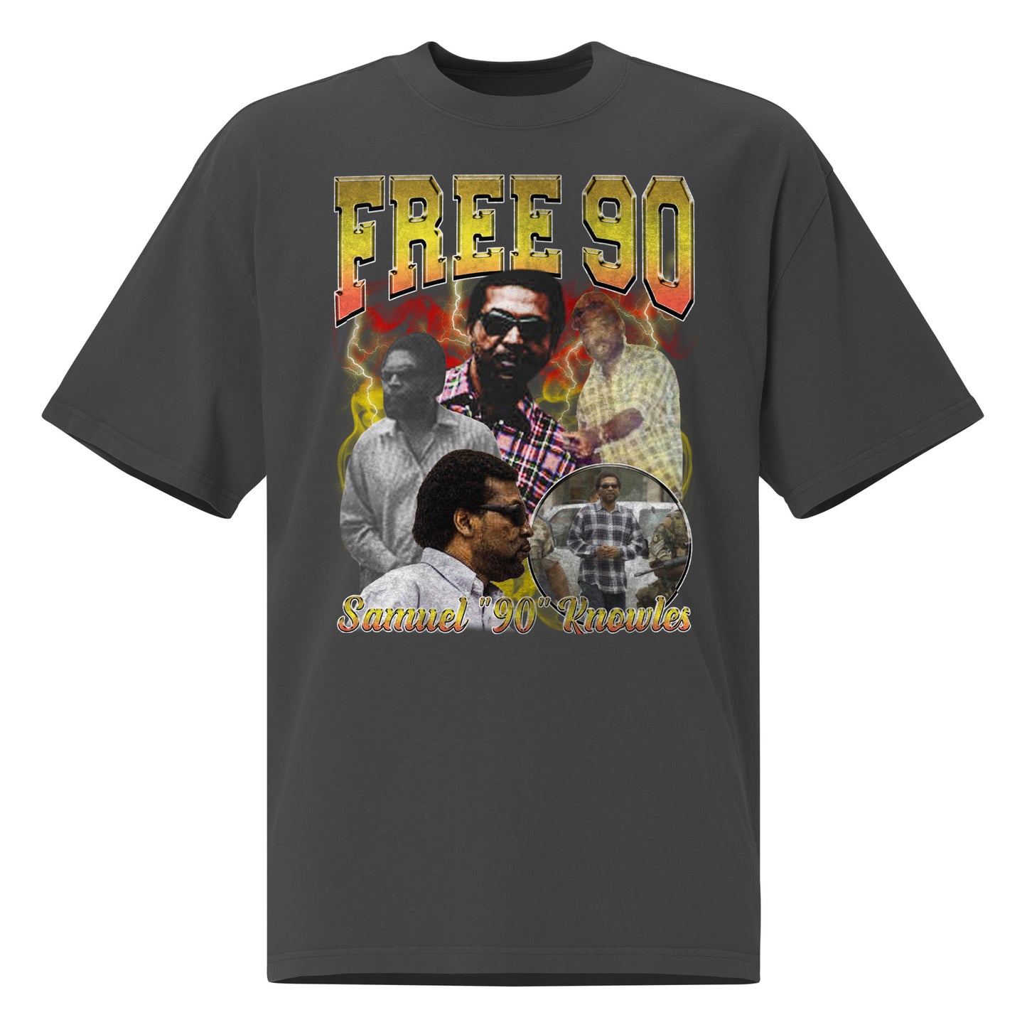 "Free 90" Oversized Faded Tee