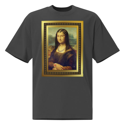 "Mona Hu$$le" Oversized Faded Tee