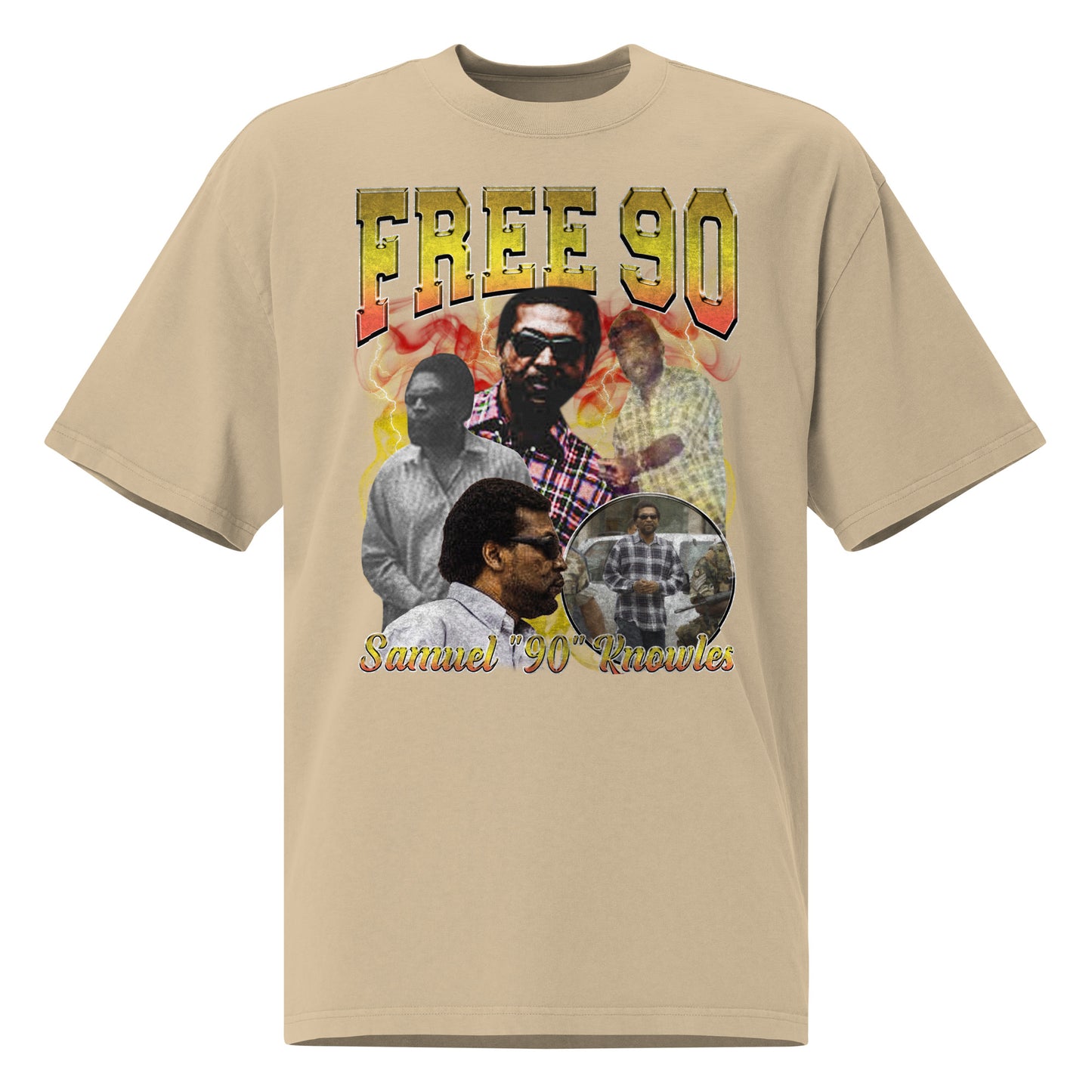 "Free 90" Oversized Faded Tee