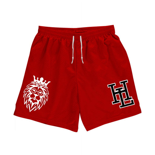 Jersey Mesh Gym Shorts - Red