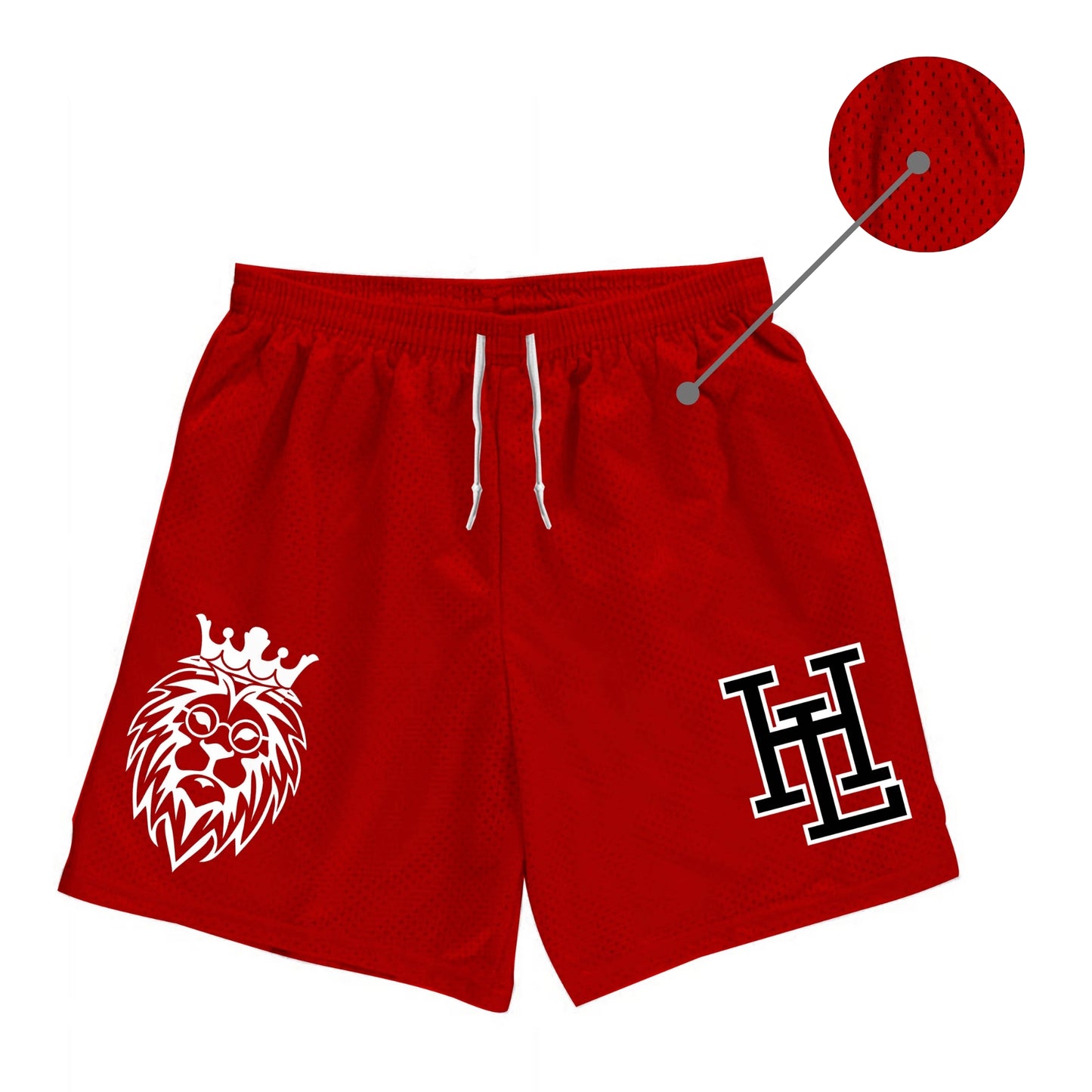 Jersey Mesh Gym Shorts - Red